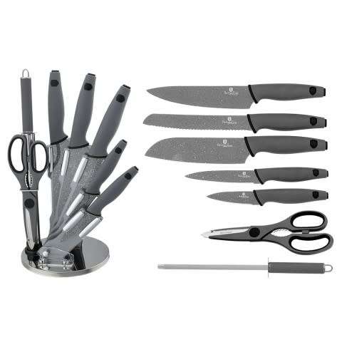 Berlinger Haus BH-2116 8 pcs knife set with stand, Granit Diamond Line