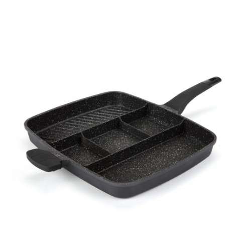 Royalty Line 38cm Marble Coating 5-in-1 Grill & Fry Pan