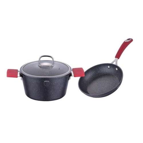 Berlinger Haus 3 pcs frypan set, Black Stone Touch Line