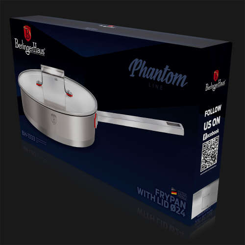 FREE SHIPPING *** Berlinger Haus BH-1333 Deep frypan with lid 24 cm, Phantom Line