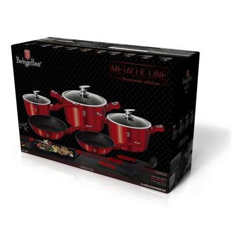 ** Berlinger Haus Marble Coating Cookware 12 Piece Set**BH-1695