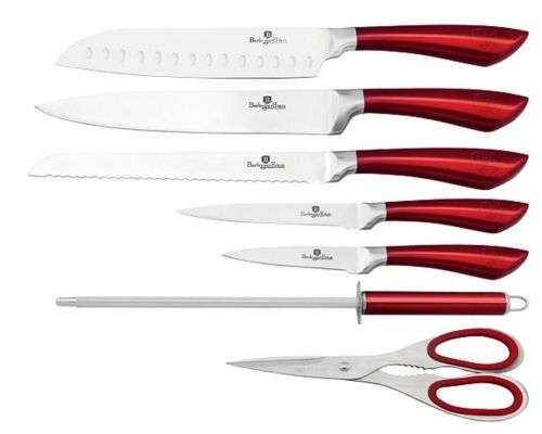 Berlinger Haus 8-Piece Stainless Steel Knife Set With Stand Infinity Line bh-2043