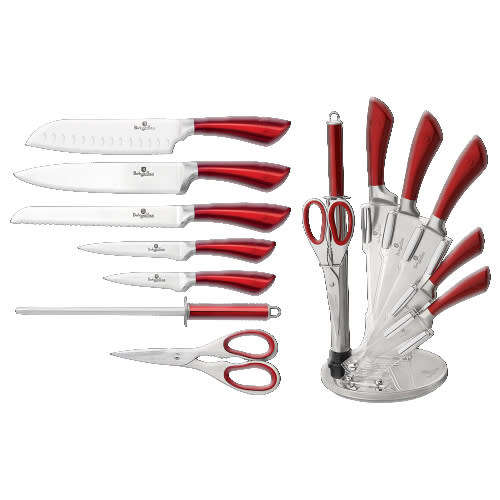 Berlinger Haus 8-Piece Stainless Steel Knife Set With Stand Infinity Line bh-2043
