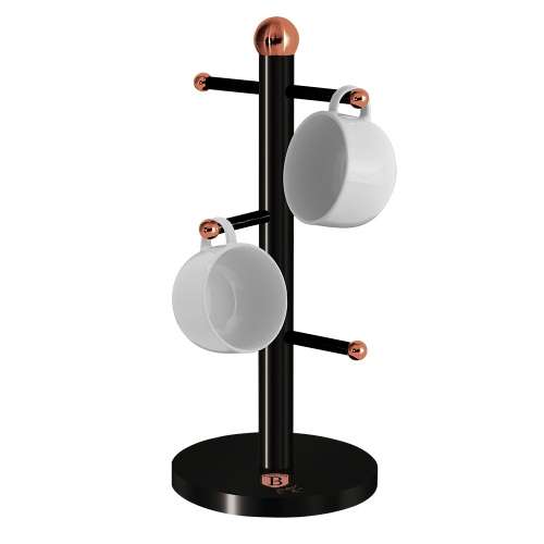 Berlinger Haus 34cm Premium Quality 6 Mug Tree  Black Rose Gold Collection BH-1736