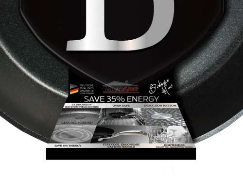 Berlinger Haus Marble Coating Frypan 20cm - Royal Black Collection BH-1671