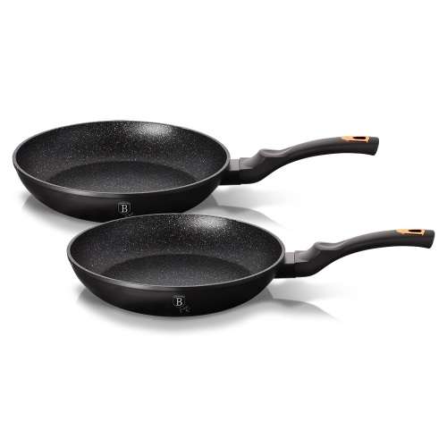 Berlinger Haus 2-Piece Marble Coating Non-Stick Frypan Set  Black Rose Gold Collection BH-1644N