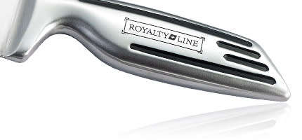 Royalty Line 8-Piece Stainless Steel Knife Set With Rotating Stand - Silver RL-KSS808