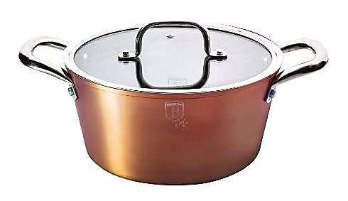 Berlinger Haus Marble Coating Casserole with Lid 24cm - Bronze Titan Collection BH-1688