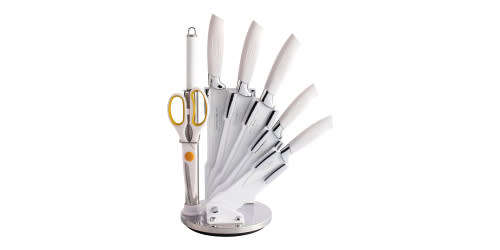 ROYALTY LINE 8 PCS CERAMIC COATING KNIFE SET RL-WHT8-W