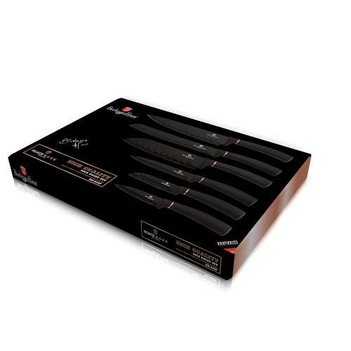 Berlinger Haus 6-Piece Marble Coating Knife Set ¿ Black Rose Gold Collection BH-2337