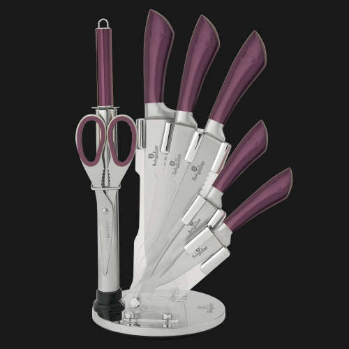 Berlinger Haus  BH-2266 8 pcs knife set with stand, purple metallic SS, Infinity Line