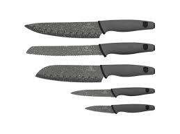 Berlinger Haus Granit Diamond Line 5 pcs knife set with marble coating, gray / black, BH-2306