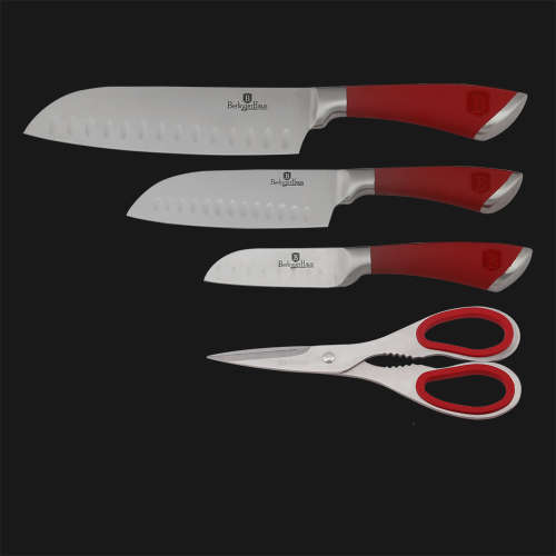 BERLINGER HAUS BH-2053 4 pcs knife set with scissors, Velvet Chef Line