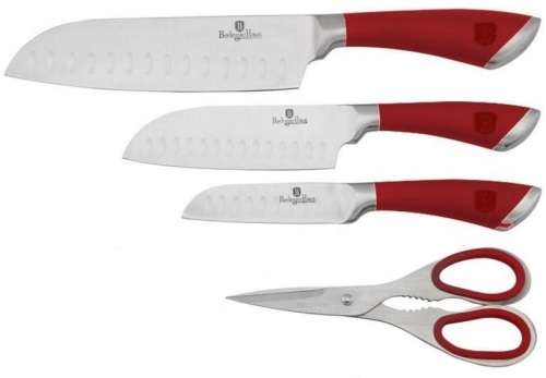 BERLINGER HAUS BH-2053 4 pcs knife set with scissors, Velvet Chef Line