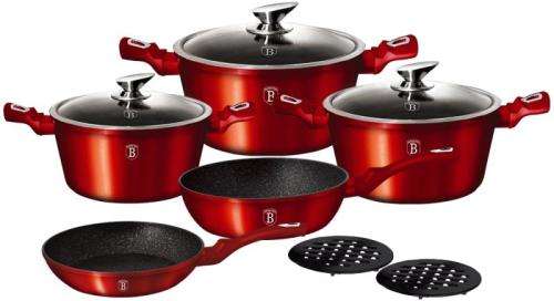 Berlinger Haus 10-Piece Marble Coating Metallic Line Cookware Set