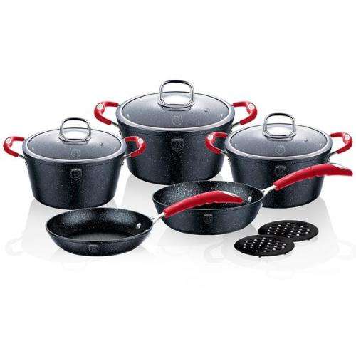 Berlinger Haus BH-1166 10 pcs cookware set, Black Stone Touch Line