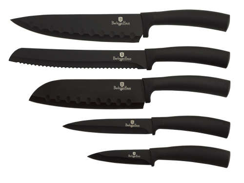 Berlinger Haus 6 pcs knife set with stand, Burgundy Metallic Line,BH-2384