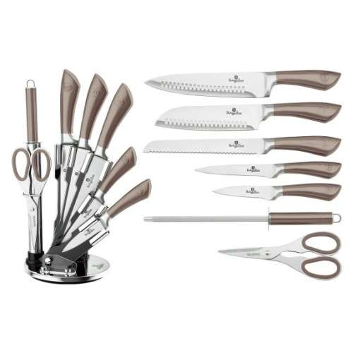 Berlinger Haus 8 pcs knife set with stand, Rose Gold Collection, BH-2374