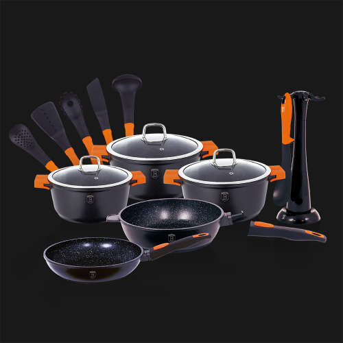 BERLINGER HAUS BH-1114 15 pcs cookware set, Granit Diamond Line