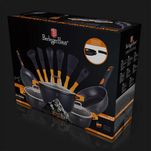 BERLINGER HAUS BH-1114 15 pcs cookware set, Granit Diamond Line