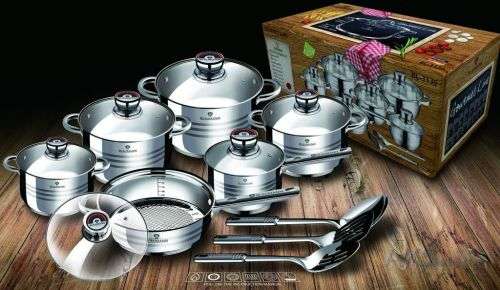 BLAUMANN 15-PIECE STAINLESS STEEL COOKWARE SET GOURMET LINE