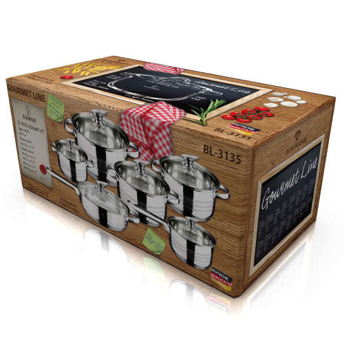Blaumann Jumbo Cookware Set - Gourmet Line (12 Piece)