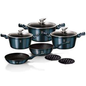 Berlinger Haus 10 Piece Marble Coating Cookware Set - Aquamarine Edition