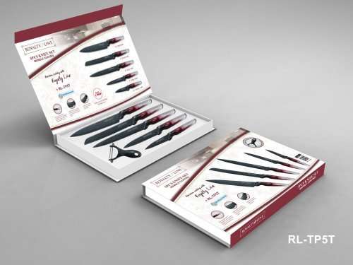 **Royalty Line 5-Piece Marble Coating Knife Set RL-TP5T