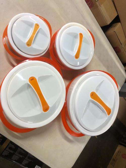 4 Pcs Insulated Hot Pot Food Warmer Casserole Thermal Hotpot Set (Orange)