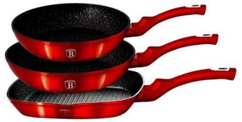 Berlinger Haus 3-Piece Metallic Marble Coated Set