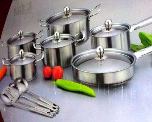 *****NEW ARRIVAL NEW STYLE 18PCS COOKWARE SET*** HEAVY POTS**