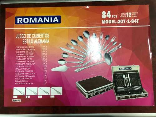 BRAND NEW ROMANIA 84 PIECE CUTLERY SET IN BRIEFCASE