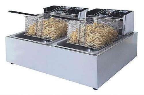 ****BRAND NEW****DOUBLE ELECTRIC CHIPS FRYER 2 X 6 LTR TANK