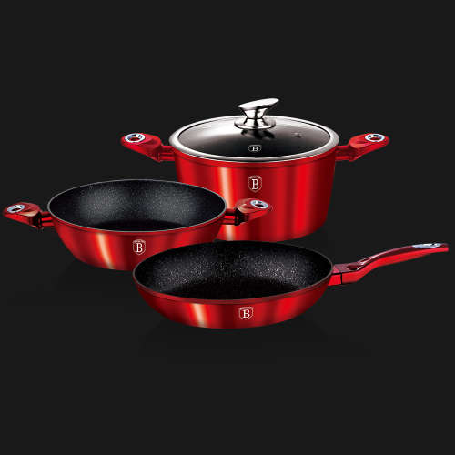 Berlinger Haus BH-1292 4 pcs set, Burgundy Metallic Line