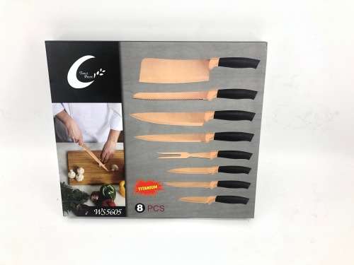 **TABLE PRIDE** SUPERIOR QUALITY TITANIUM KNIFE SET 8 PCS