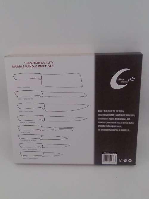 **TABLE PRIDE**SUPERIOR QUALITY MARBLE HANDLE KNIFE SET 8 PCS