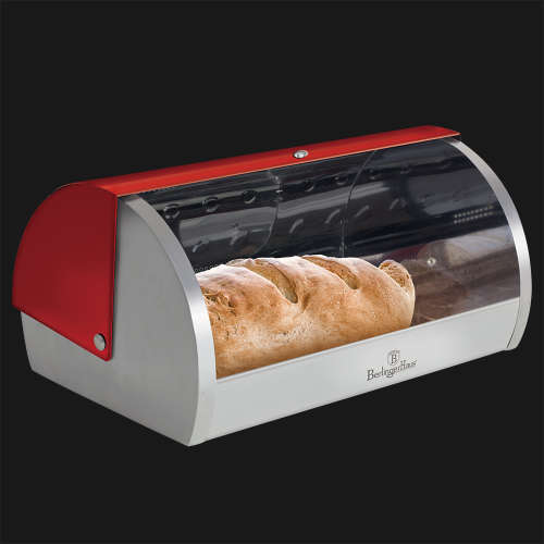 Berlinger Haus 38cm Premium Bread Box - Burgundy Metallic,BH-1345