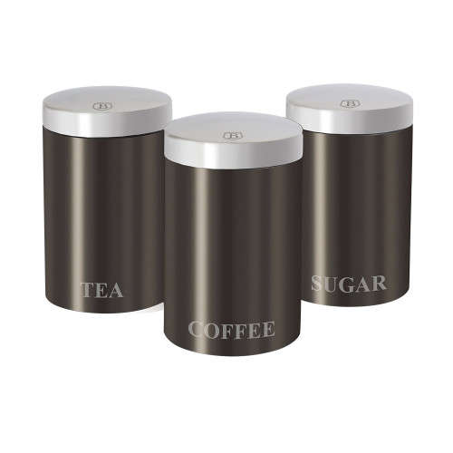 **FREE SHIPPING**Berlinger Haus - Premium 3-Piece Metallic Carbon Canister Set,BH-1348