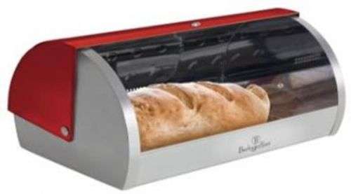 **Berlinger Haus 38cm Premium Bread Box - Burgundy Metallic,BH-1345