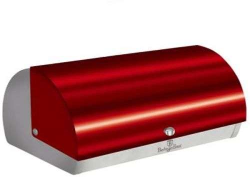 Berlinger Haus 38cm Premium Bread Box - Burgundy Metallic,BH-1345