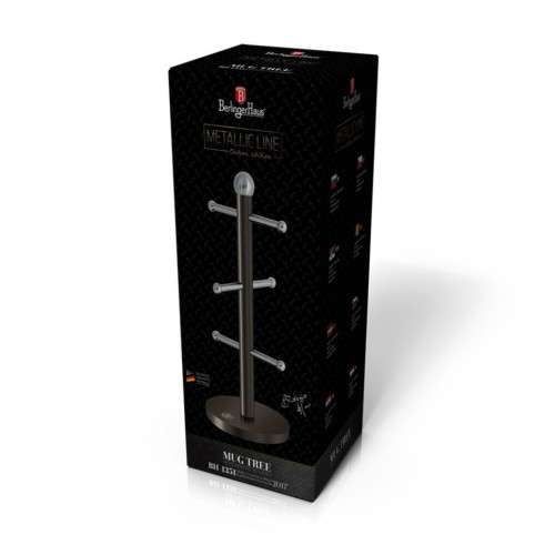 **FREE SHIPPING**Berlinger Haus Premium Metallic Carbon 6-Cup Mug Tree,BH-1351