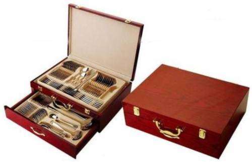 Brand New*** Hoffmayer 18/10 Stainless Steel 72 piece cutlery set** Comes in two Drawers Wooden Box