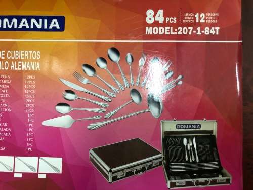 BRAND NEW ROMANIA 84 PIECE CUTLERY SET IN BRIEFCASE