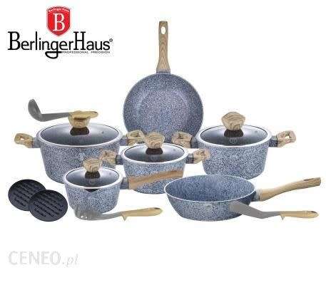 Berlinger Haus 15-Piece Marble Coating Forest Line Cookware Set Light Wood, BH-1566