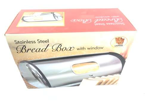Brand New 2 X Bread bin Stainless Steel Oval Large and Small With Window