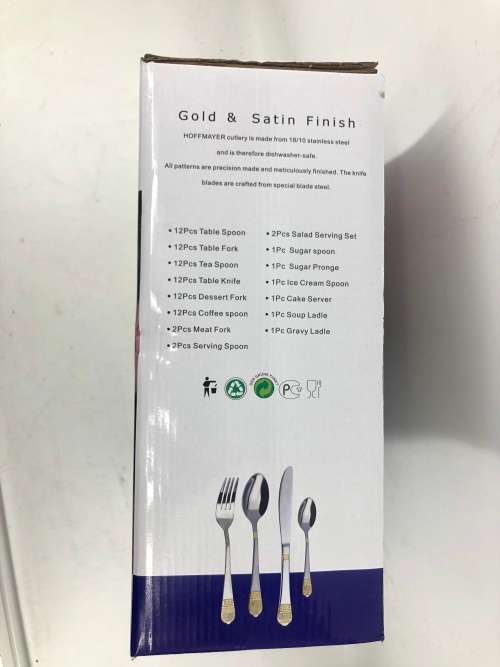 Brand New*** Hoffmayer 18/10 Stainless Steel 72 piece cutlery set** Comes in two Drawers Wooden Box