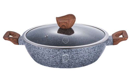 Berlinger Haus - 32cm Forest Line Marble Shallow Pot,BH-1202