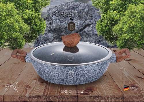 Berlinger Haus - 32cm Forest Line Marble Shallow Pot,BH-1202