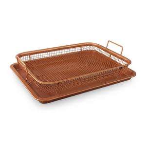 Blaumann 2-Piece Non-Stick Oblong Roaster with Basket - Le Chef Collection