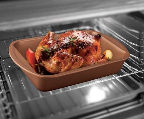 Blaumann 35cm Non-Stick Carbon Steel Oblong Roaster - Le Chef Collection
